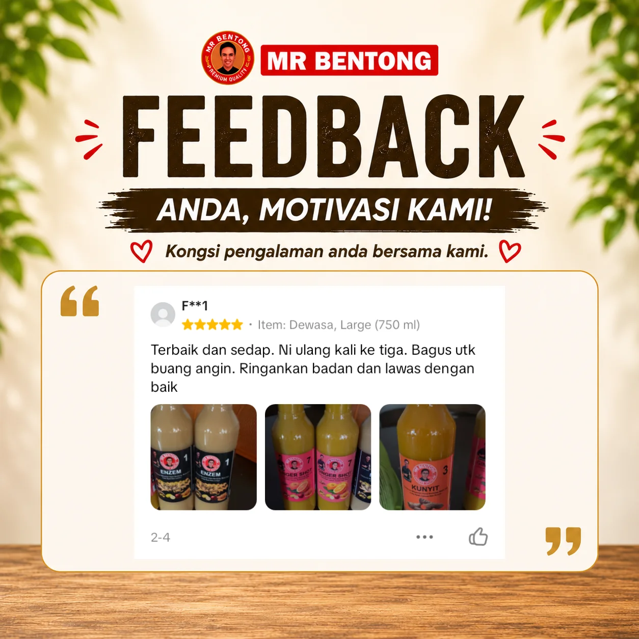 Testimoni pelanggan 1