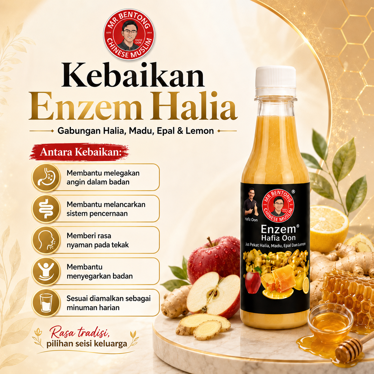Cara amalkan Enzim Jus Halia Mr Bentong